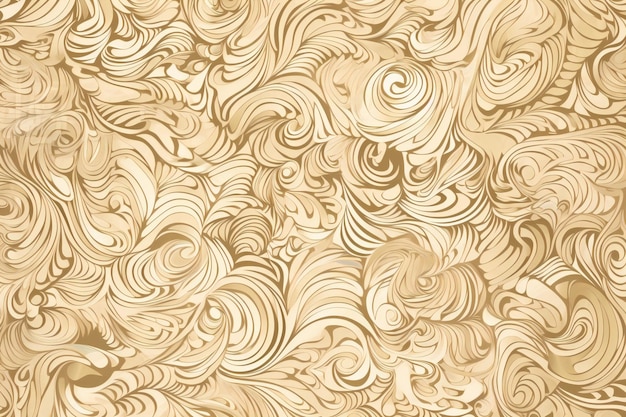 Fondo de oro abstracto con remolinos y curvas