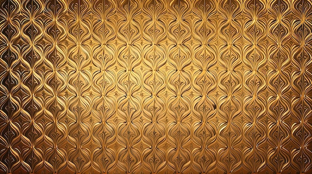 Fondo de oro brillante con patrones Pared abstracta de oro de lujo