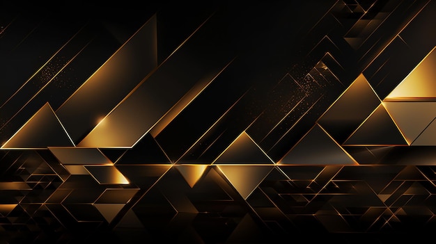 fondo de oro de lujo junto con el efecto de la geometría