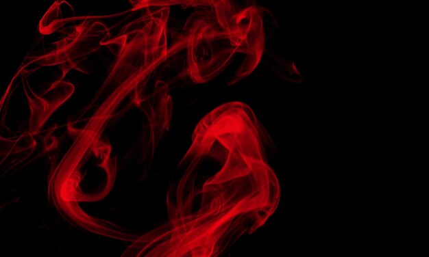 Fondo oscuro abstracto Concepto de experimento de ciencia de humo rojo Imagen premium