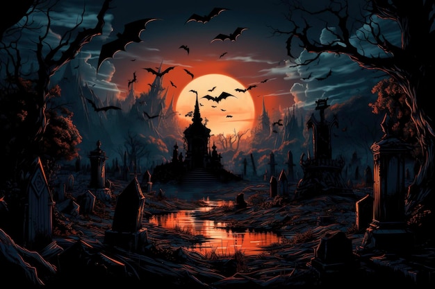 El fondo oscuro de Halloween