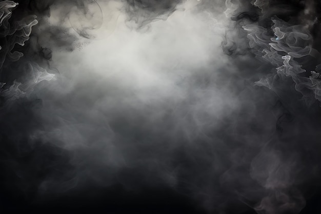 Foto fondo oscuro con marco de humo