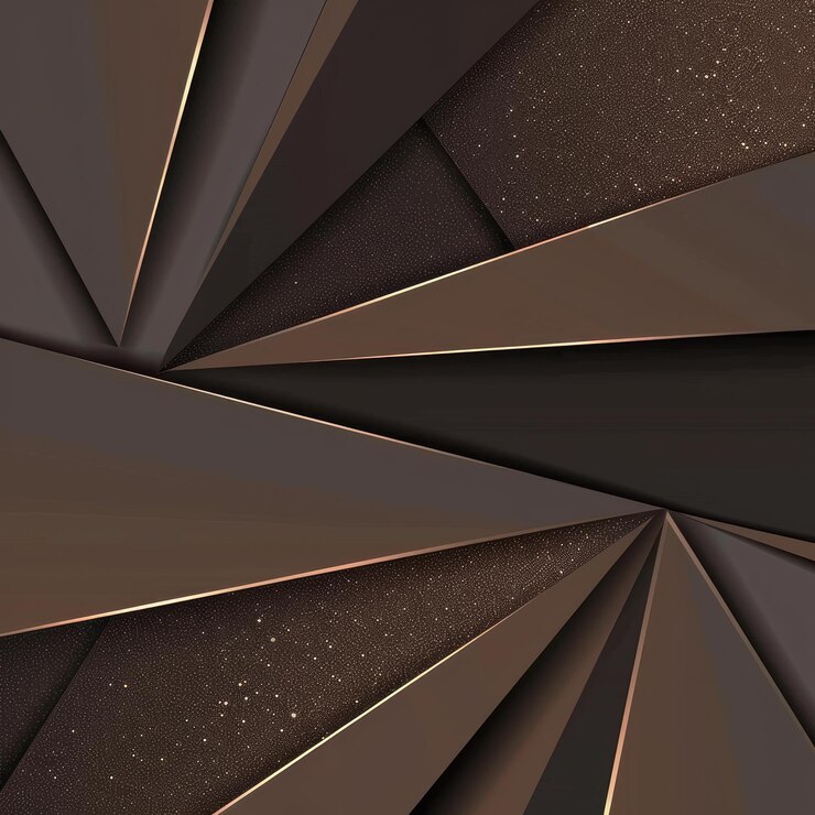 un fondo oscuro con un patrón geométrico marrón y negro