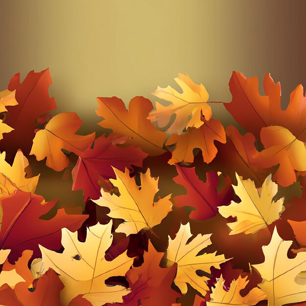 Fondo de otoño en 3D