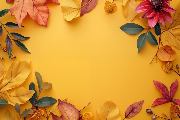 Fondo de otoño con hojas con espacio de copia