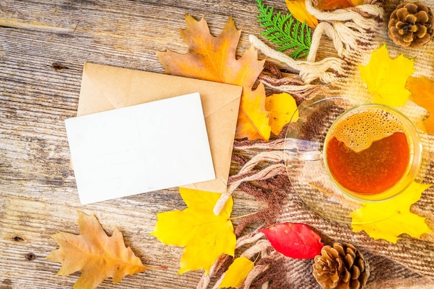 Fondo de otoño de hojas de otoño