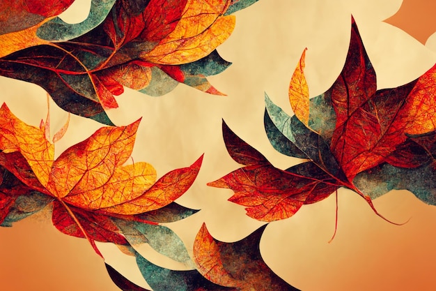 Fondo de otoño con hojas