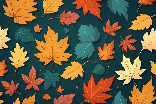 Fondo de otoño con hojas