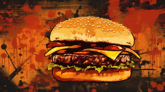 Foto fondo de óxido con hamburguesas