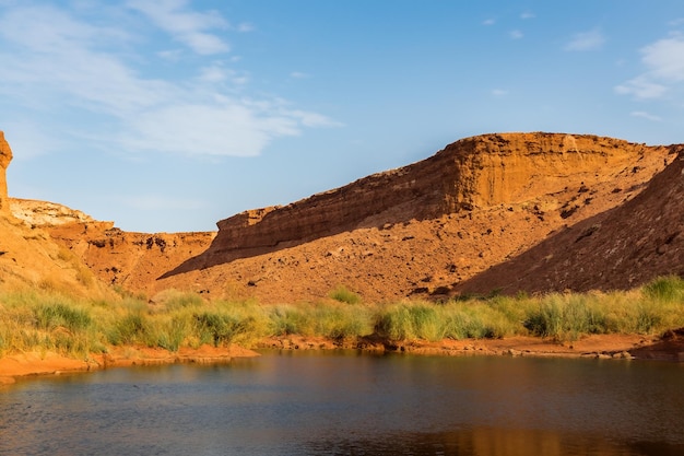 Foto el fondo del paisaje desértico