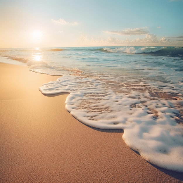 fondo de paisaje marino con olas