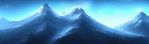 Fondo de paisaje de montaña con textura oscura mínima Fondo de pantalla moderno Ilustración de banner gráfico simple Panorama