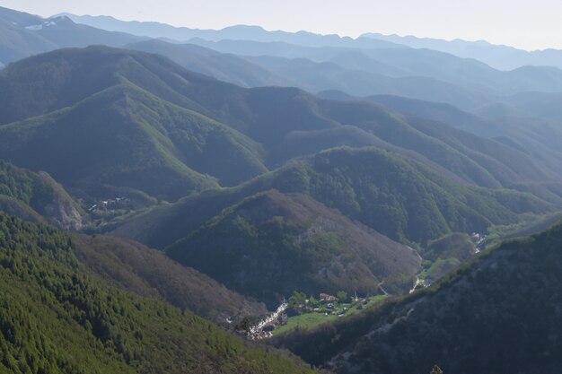 fondo del paisaje montañoso