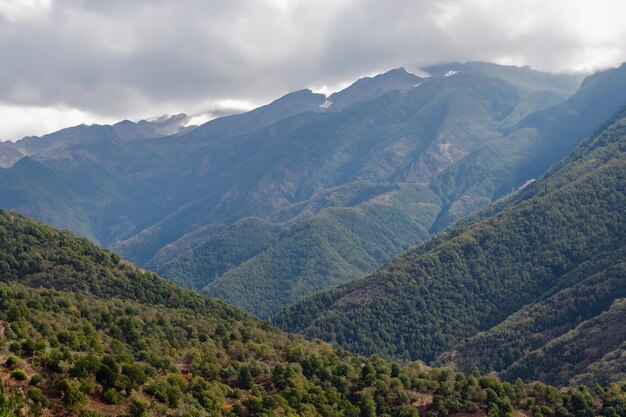 fondo del paisaje montañoso