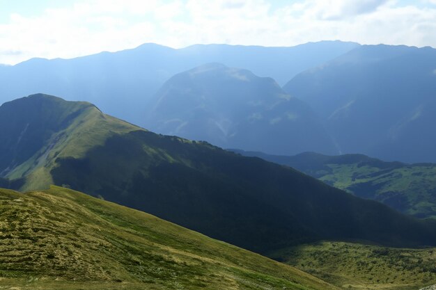 Foto fondo del paisaje montañoso