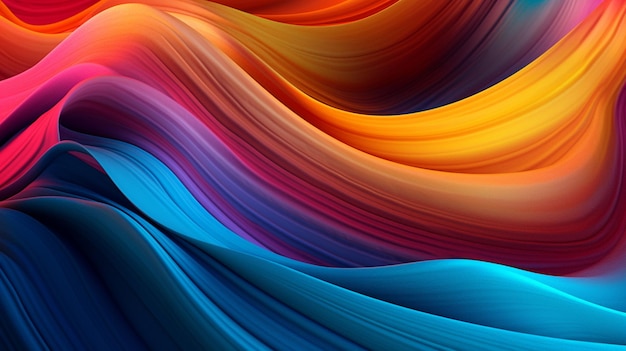 Fondo de paisaje de onda colorido abstracto