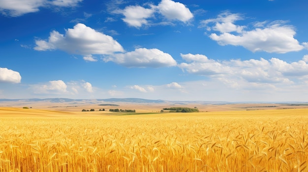 Fondo del paisaje de oro del campo de granos