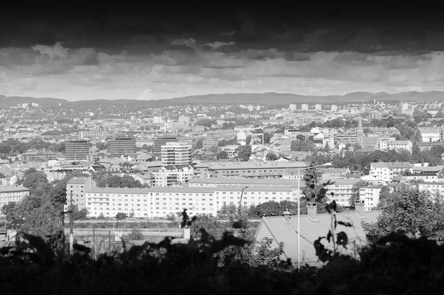 Fondo de paisaje urbano de la ciudad de oslo hd