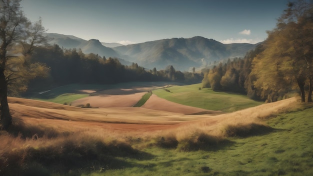 Fondo de paisaje vintage muy fresco