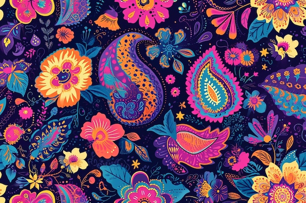 Fondo paisley estético