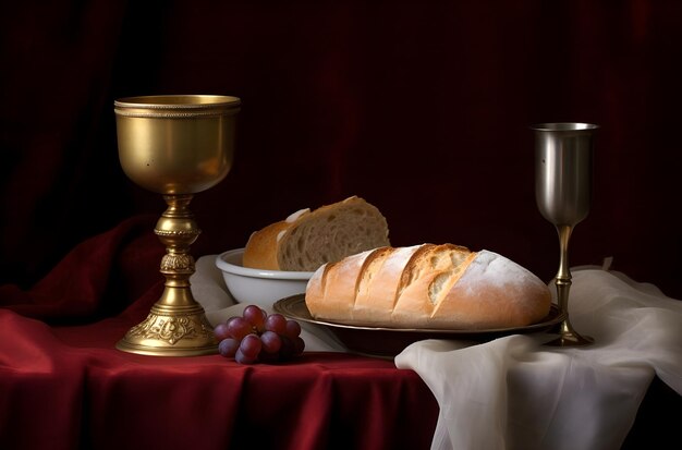 Foto el fondo del pan sacramental