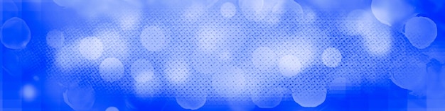 Fondo panorámico de bokeh azul para el evento de celebración de Banner Poster y varios trabajos de diseño