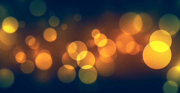 Foto fondo panorámico multicolor oscuro círculos bokeh brillantes brillantes celebración imagen generada por ia