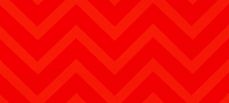 Foto fondo panorámico de pantalla ancha con patrón de onda zig-zag roja suave