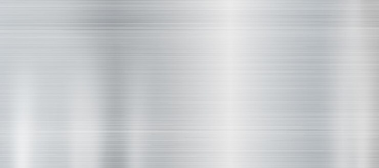 Foto fondo panorámico de textura metálica de acero plateado vector
