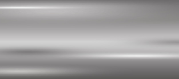 Fondo panorámico de textura metálica de acero plateado Vector