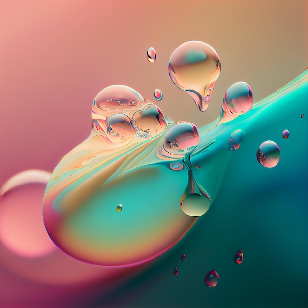 Fondo de pantalla abstracto de color suave de gota de agua