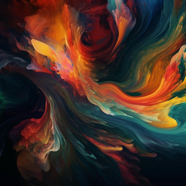 Fondo de pantalla abstracto de colores vibrantes remolinos