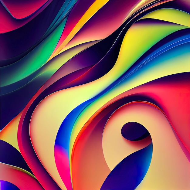 Fondo de pantalla abstracto líneas líquidas colores vibrantes fondo abstracto colorido suave