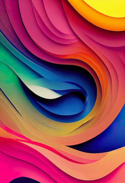 Fondo de pantalla abstracto líneas líquidas colores vibrantes fondo abstracto colorido suave