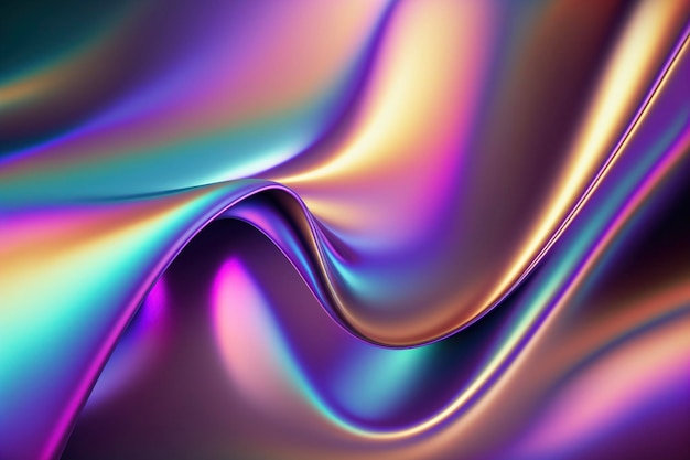 Fondo de pantalla abstracto de neón holográfico