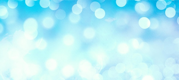 Fondo de pantalla ancha de bokeh azul para el evento de celebración de Banner Poster y varios trabajos de diseño