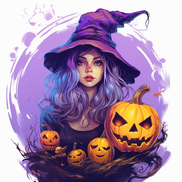 Fondo de pantalla de bruja de Halloween