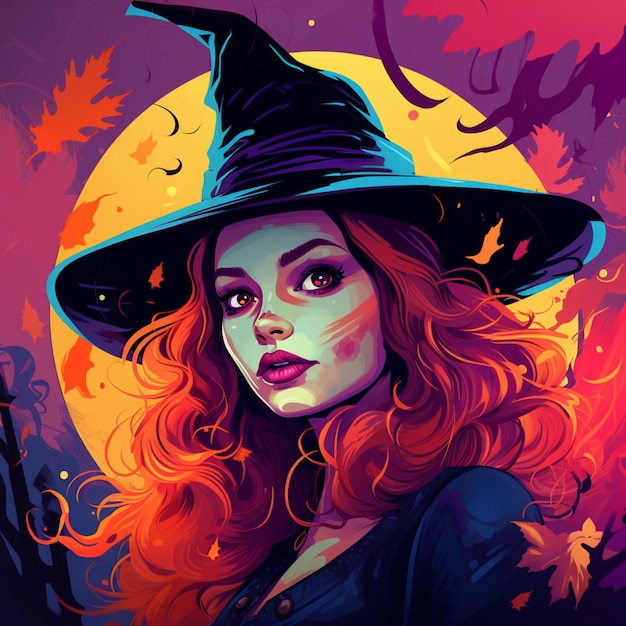 Fondo de pantalla de bruja de Halloween