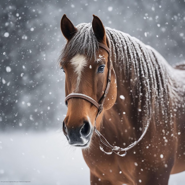 Fondo de pantalla de caballo hermoso del día mundial de los animales por ai