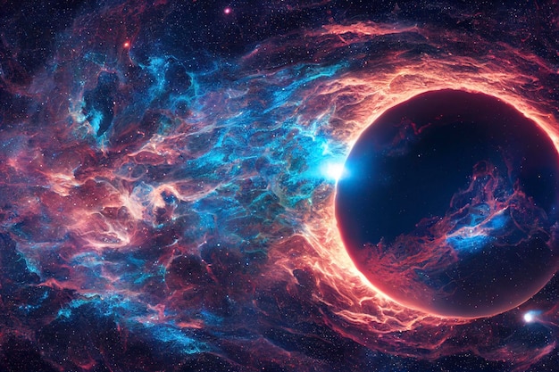 Fondo de pantalla de ciencia ficción del espacio profundo planetas estrellas galaxias y nebulosas en una imagen cósmica impresionante