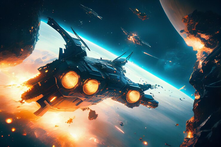 Fondo de pantalla de ciencia ficción de planetas y galaxias Belleza del espacio profundo generativo ai