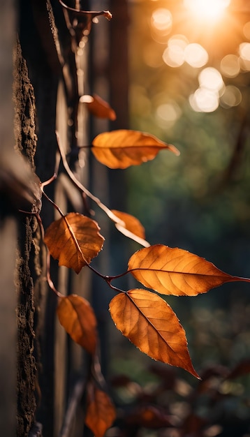 Fondo de pantalla de Cobre otoñal en el bosque