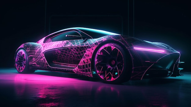 Fondo de pantalla de coche deportivo de lujo futurista