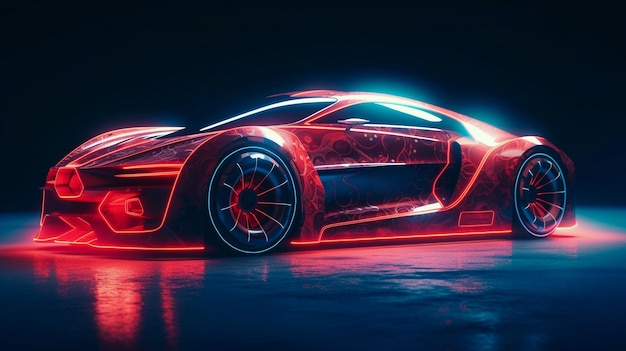 Fondo de pantalla de coche deportivo de lujo futurista