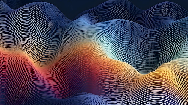 Fondo de pantalla colorido holográfico ondulado abstracto