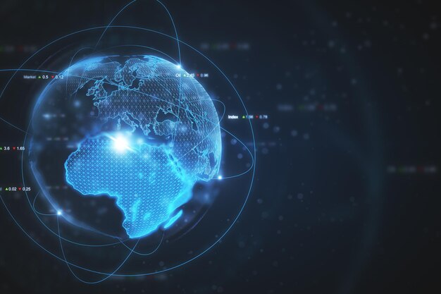 Fondo de pantalla de comunicación y negocios globales