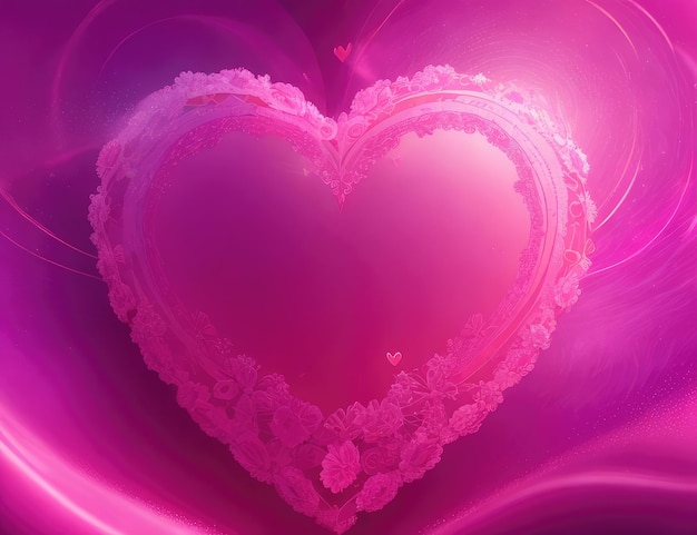 Un fondo de pantalla de corazón rosa de ensueño