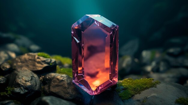Fondo de pantalla creativo de fotografía de alta definición de diamante rosa
