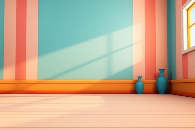 fondo de pantalla de dibujos animados en 3D vacío para niños y animación