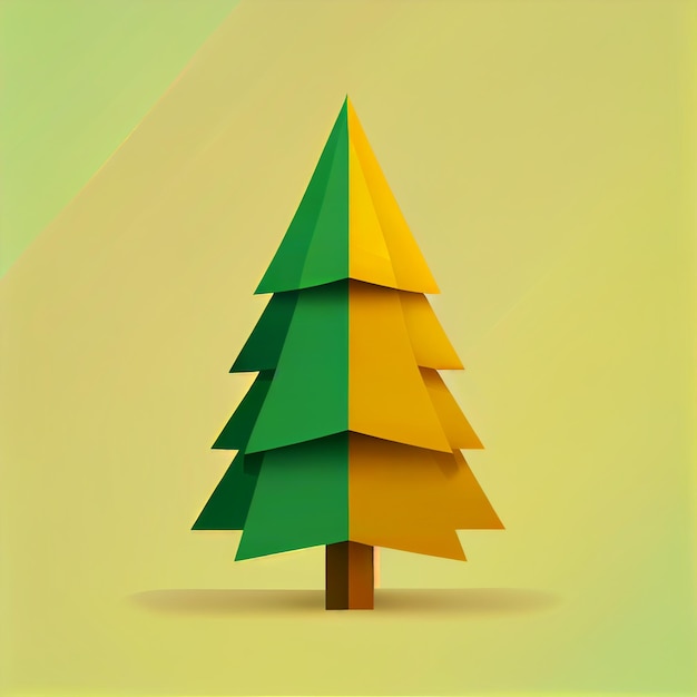 Fondo de pantalla de dibujos animados de árbol de Navidad plano Diseño plano moderno en invierno Fondos de pantalla de invierno minimalistas